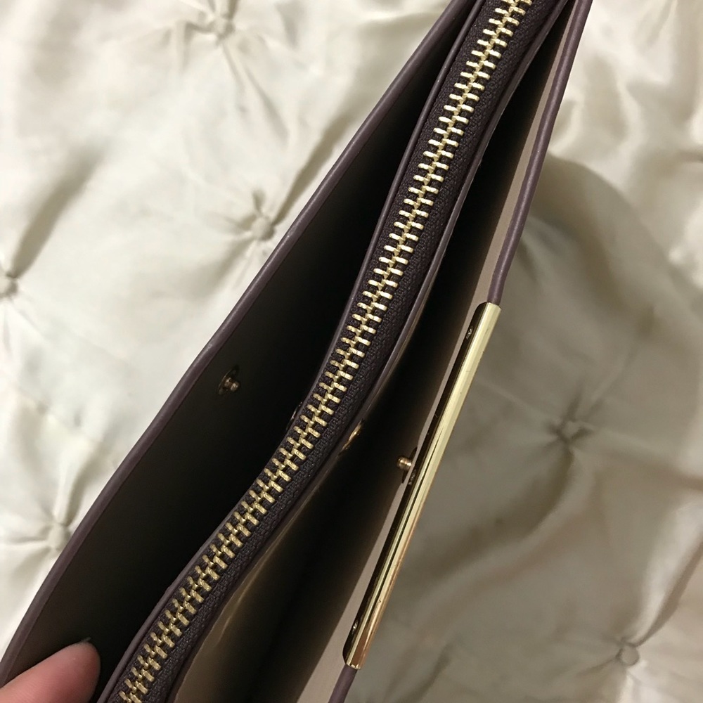 BCBGMAXAZRIA Double Layer - Faux Leather Clutch - Picture 5 of 6